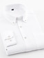 رخيصةأون قمصان أكسفورد للرجال-رجالي قميص رسمي زر قميص أسفل قميص بياقة قميص أكسفورد أسود أبيض أحمر كم طويل 平织 طوي كل الفصول زفاف عمل ملابس قميص بياقة