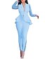 cheap Jumpsuits &amp; Rompers-Women&#039;s Jumpsuit Solid Color Lace Casual Open Front Suit Dailywear Casual Long Sleeve Regular Fit Illusion Sleeve Blue White Black S M L Fall
