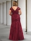 cheap Mother of the Bride Dresses-A-Line Mother of the Bride Dress Luxurious Plus Size Elegant Scoop Neck Floor Length Lace Tulle Sleeveless with Appliques 2023
