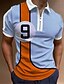 abordables polo classique-Homme POLO T Shirt golf Mode Vêtement de sport Casual Eté Manches Courtes Bleu Lettre Col Extérieur Plein Air Zippé Vêtements Mode Vêtement de sport Casual