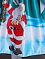זול שמלות-ילדים בנות חג המולד פתית שלג סנטה קלאוס שמלת קו שמלת מתנות לחג המולד הדפס ירוק כחול יין מידי ללא שרוולים שמלות נסיכות אלגנטיות קיץ בכושר רגיל 2-8 שנים