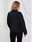 cheap Women&#039;s Jackets-Women&#039;s Jacket Casual Jacket Regular Drawstring Coat Black Casual Daily Fall Zipper Turndown Slim S M L XL / Warm / Solid Color