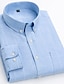 baratos Camisas masculinas de negócios-Homens Saia Rosa Claro Azul Claro Preto Manga Longa Listra Colarinho de Camisa Todas as Estações Escritório e Carreira Roupa Diária Roupa Imprimir