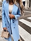 cheap Women&#039;s Coats &amp; Trench Coats-Women&#039;s Winter Coat Belted Overcoat Double Breasted Lapel Pea Coat Long Coat Thermal Warm Windproof Trench Coat with Pockets Lady Jacket Fall Outerwear Black Blue