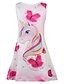 cheap Girls&#039; Dresses-Kids Little Girls&#039; Dress Cartoon Animal Unicorn Tank Dress Print Blushing Pink Knee-length Sleeveless Sweet Dresses Regular Fit