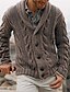 cheap Men&#039;s Cardigan Sweater-Men&#039;s Sweater Cardigan Knit Knitted Solid Color V Neck Stylish Vintage Style Daily Fall Winter Light gray Dark Gray S M L / Long Sleeve