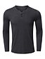 cheap Men&#039;s Casual T-shirts-Men&#039;s T-Shirt Solid Color Button-Down Long Sleeve Casual Tops Simple Basic Formal Fashion