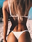 cheap Bikini Sets-Women&#039;s Swimwear Bikini 2 Piece Swimsuit Lace up Slim Solid Color White Black Orange Yellow Bathing Suits New Sports / Padded Bras