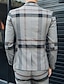 cheap Suits-Blue Gray Men&#039;s Wedding Fall Wedding Suits 3 Piece Check Tailored Fit Single Breasted One-button 2024