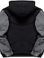 cheap Basic Hoodie Sweatshirts-Men&#039;s Hoodie Jacket Zip Hoodie Sweatshirt Designer Classic &amp; Timeless Warm Ups Solid Color Splicing Light Gray Dark Gray Red Black Hooded Office Causal Daily Long Sleeve Clothing Clothes Regular Fit