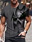 cheap Skull &amp; Bone-Men&#039;s Unisex Shirt T shirt Tee Tee Halloween Shirt Skull Graphic Prints Crew Neck Black / Gray 3D Print Daily Holiday Short Sleeve Print Clothing Apparel Designer Casual Big and Tall