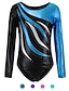 economico Abbigliamento da Allenamento di Pattinaggio Artistico-Body ginnici Per donna Da ragazza Body Elastene Elevata elasticità Traspirante Fatto a mano Scintillante Manica lunga Addestramento Competizione Danza Ginnastica ritmica Ginnastica artistica Blu
