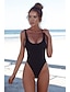 abordables Maillots de bain une pièce-Maillots de Bain Une pièce Monokini Maillots de bain Maillot de bain Femme Dos Nu Contrôle du Ventre Mince Couleur unie Normal Rembourré Maillots de bain Sportif Actif Mode