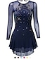 Χαμηλού Κόστους Καλλιτεχνικό πατινάζ-Φόρεμα για φιγούρες πατινάζ Γυναικεία Κοριτσίστικα Patinaj Φορέματα Σύνολα Ανοικτό Βυσσινί Λευκό Σκούρο Μπλε Μαρέν Άνοιγμα πίσω Δίχτυ Σπαντέξ Υψηλή Ελαστικότητα Ανταγωνισμός Ενδυμασία πατινάζ