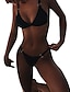 お買い得  ビキニセット-Women&#039;s Swimwear Bikini 2 Piece Normal Swimsuit Lace up Slim Sexy Solid Color Sports Beach Wear Bathing Suits