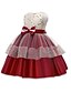 baratos Vestidos de Festa-Infantil Pouco Para Meninas Vestido Cor Sólida Vestido A Line Festa Espetáculo Paetês Com Transparência Laço Amarelo Rosa Verde Altura dos Joelhos Sem Manga Princesa Estilo bonito Vestidos Outono