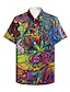 cheap Hawaiian Shirts-Men&#039;s Summer Hawaiian Shirt Shirt 3D Print Graphic Patterned Turndown Holiday 3D Print Short Sleeve Tops Designer Beach Green