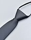abordables Accessoires pour Homme-Cravate Homme Travail Couleur Pleine Noir Vin Bleu Roi 2023