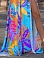 cheap Print Dresses-Women&#039;s Casual Dress Swing Dress Long Dress Maxi Dress Blue Yellow Rose Red Sleeveless Split Spring Summer V Neck Hot S M L XL XXL XXXL