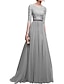 Χαμηλού Κόστους ντιζάιν φορέματα για πάρτι-γυναικείο swing φόρεμα μάξι μακρύ φόρεμα μπλε λευκό μαύρο γκρι μωβ κρασί μπεζ μισό μανίκι καθαρό χρώμα φερμουάρ δαντέλα φθινόπωρο άνοιξη στρογγυλή λαιμόκοψη κομψό ρομαντικό vintage party φόρεμα χορού