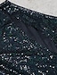 abordables vestidos de fiesta de talla grande-Mujer Talla Grande Vestido tubo Color sólido Un Hombro Lentejuelas Manga Larga Otoño Verano Sensual Trajes de gala Vestido largo maxi Fiesta Vacaciones Vestido / Vestido de Fiesta