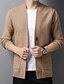 cheap Men&#039;s Cardigan Sweater-Men&#039;s Sweater Cardigan Sweater Jacket Knit Layered Knitted Solid Color U Neck Ethnic Style Vintage Style Wedding Daily Clothing Apparel Winter Fall Black Camel XS S M / Wool / Woolen / Long Sleeve