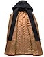 baratos Trench coat masculino-Homens Casaco de inverno Casaco de lã Casaco Casaco impermeável Ao ar livre Rua Primavera Outono Inverno Poliéster Térmico / Quente Manter Quente agasalhos Roupa Negócio Casual Tecido Bolsos Lapela