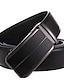 cheap Men&#039;s Belt-Men&#039;s Belt Faux Leather Belt Dress Belt Ratchet Belt Box Buckle Black White Faux Leather Alloy Fashion BOX Buckle Pure Color Party Daily