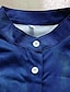 cheap Women&#039;s Blouses &amp; Shirts-Women&#039;s Blouse Shirt Rainbow Navy Blue Light Blue Graphic Floral Print Long Sleeve Daily Vintage Tropical Shirt Collar Regular Floral S