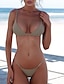 cheap Bikini Sets-Women&#039;s Swimwear Bikini 2 Piece Normal Swimsuit Solid Color Push Up Slim White Black Gray Light Pink Pink Strap Bathing Suits Active Basic Sexy / New / Padded Bras