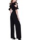 cheap Women&#039;s Jumpsuits-Women&#039;s Casual Streetwear Street Daily Wear V Neck Ruffle Black Fuchsia Jumpsuit Solid Colored Ruffle Cut Out