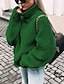 cheap Sweaters-Women&#039;s Pullover Sweater Jumper Chunky Crochet Knit Knitted Turtleneck Solid Color Daily Going out Basic Casual Winter Fall Light Blue Green S M L / Long Sleeve / Oversized