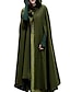 cheap Women&#039;s Coats &amp; Trench Coats-Women&#039;s Coat Cloak / Capes Carnival Party Christmas Fall Winter Long Coat Loose Fit Windproof Stylish Vintage Style Chic &amp; Modern Jacket Sleeveless Solid Color Pure Color Layered Black Blue Green