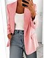 cheap Blazers-Women&#039;s Blazer Classic Style Solid Color Business Long Sleeve Coat Wedding Party Fall Spring Regular Jacket Pink / Oversized