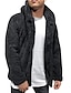 cheap Men&#039;s Jackets &amp; Coats-Men&#039;s Winter Coat Shake Fleece Jacket Outdoor Street Thermal Warm Breathable Pocket Fall Winter Solid Color Sporty Casual Hoodie Regular Regular Fit Black Navy Blue Green Apricot Coffee Jacket