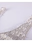 billige Paillettekjoler-kvinders sølvpaillettekjole frynsekjole festkjole glitrende kjole minikjole sølv ærmeløs forår v-hals stilfuld bryllupsgæst