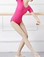 cheap Gymnastics-Ballet Leotard Gymnastics Leotards Women&#039;s Bodysuit Cotton High Elasticity Quick Dry Breathable Sweat wicking Solid Color Short Sleeve Training Competition Ballet Dance Rhythmic Gymnastics Gymnastics