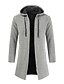 cheap Men&#039;s Cardigan Sweater-Men&#039;s Sweater Cardigan Knit Knitted Solid Color Hooded Stylish Casual Outdoor Home Fall Winter Blue Gray M L XL / Long Sleeve