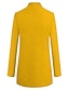 cheap Women&#039;s Coats &amp; Trench Coats-Women&#039;s Coat Solid Colored Basic Coat Fall Winter Street Open Front Long Jacket caramel colour / Daily / Shirt Collar / Plus Size