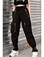 abordables Pantalons Jogger Femme-Femme Pantalon Cargo Normal Polyester / Coton Couleur Pleine Noir Punk Taille haute Toute la longueur Plein Air Vacances