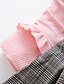cheap Girls&#039; Clothing Sets-Kids Girls&#039; T-shirt &amp; Skirt Long Sleeve 2 Pieces Black Pink Yellow Bow Plaid Daily Cotton Regular Active Sweet 3-8 Years / Fall / Spring
