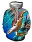 cheap Graphic Hoodies-Men&#039;s Hoodie Sweatshirt Print Streetwear Designer Casual Graphic Turtle Blue Print Hooded Casual Daily Long Sleeve Clothing Clothes Regular Fit