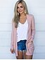 cheap Cardigans-Women&#039;s Cardigan Pocket Solid Color Basic Casual Soft Long Sleeve Regular Fit  Cardigans Open Front Fall Spring Summer Light Pink Black Gray / Daily / Going out