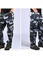 cheap Men&#039;s Pants &amp; Shorts-Men&#039;s Classic Style Casual / Sporty Classic Pocket Multiple Pockets Straight Pants Tactical Cargo Full Length Pants Micro-elastic Casual Sports Cotton Camouflage Mid Waist Comfort Outdoor Blue Army