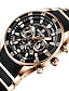 voordelige Quartz-horloges-REWARD Voor heren Heren Quartz horloges Grote wijzerplaat Roestvrij staal Horloge