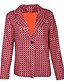cheap Blazers-Women&#039;s Blazer Classic Style Striped Chic &amp; Modern Long Sleeve Coat Daily Wear Fall Spring Regular Jacket Red / Breathable / Shirt Collar / Slim