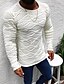 cheap Men&#039;s Pullover Sweater-Men&#039;s Sweater Pullover Knit Knitted Solid Color Crew Neck Stylish Vintage Style Daily Fall Winter White Black S M L / Long Sleeve