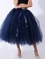 cheap Midi Skirts-Women&#039;s Skirt Swing Tutu Midi Organza White Navy Blue Blue Fuchsia Skirts Summer Layered Tulle Lined Fashion Basic Casual Party Christmas One-Size