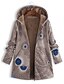 cheap Coats &amp; Trench Coats-Women&#039;s Parka Fall Winter Casual Daily Valentine&#039;s Day Long Coat Windproof Warm Regular Fit Chic &amp; Modern Casual St. Patrick&#039;s Day Jacket Long Sleeve Pocket Print Pattern Green Blue Black / Lined