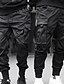 cheap Cargo Pants-mens joggers pants long trousers multi-pockets Ribbon streetwear cargo pants outdoor fashion casual relaxed fit with drawstring pants